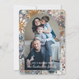 Anpassningsbar Roligt Colorful Abstrakt Snöflingor Julkort