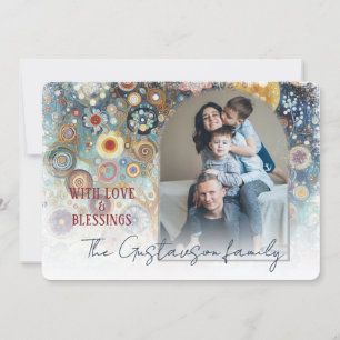 Anpassningsbar Roligt Colorful Abstrakt Snöflingor Julkort