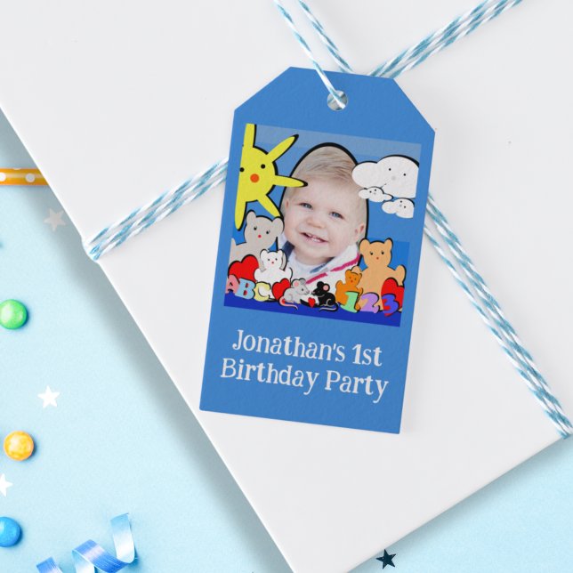 Anpassningsbar Roligt Cute Animals Birthday Tack Presentetikett (Skapare uppladdad)