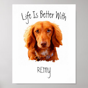 Anpassningsbar Roligt Dachshund Wall Art Poster