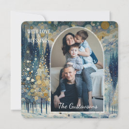 Anpassningsbar Roligt Färgfull Abstrakt Winter Won Julkort