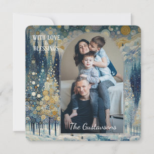 Anpassningsbar Roligt Färgfull Abstrakt Winter Won Julkort