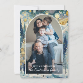 Anpassningsbar Roligt Färgfull Abstrakt Winter Won Julkort