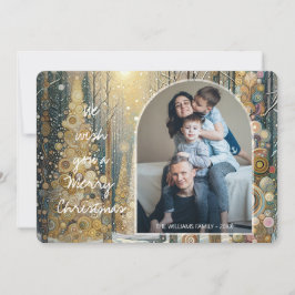 Anpassningsbar Roligt Färgfull Abstrakt Winter Won Julkort