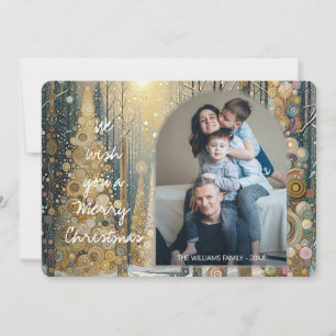 Anpassningsbar Roligt Färgfull Abstrakt Winter Won Julkort