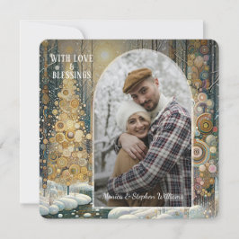 Anpassningsbar Roligt Färgfull Abstrakt Winter Won Julkort