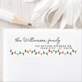 Anpassningsbar Roligt Festive Party String Ljus Mö Returadress Etikett