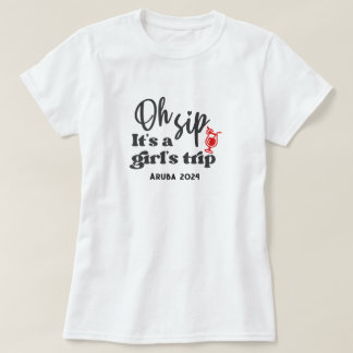Anpassningsbar Roligt Girls Resa Cocktail T-shirt