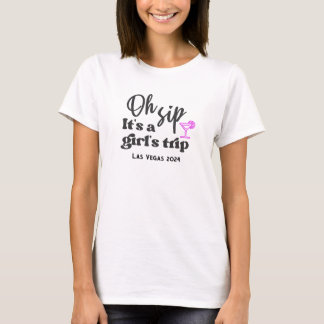Anpassningsbar Roligt Girls Resa Helg T-shirt