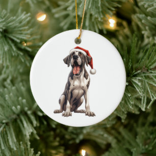 Anpassningsbar Roligt Great dane jul Hund Julgransprydnad Keramik