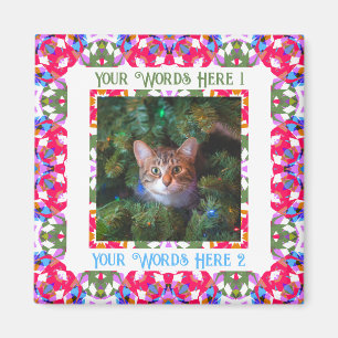 Anpassningsbar Roligt Jolly Red Festive First jul Magnet