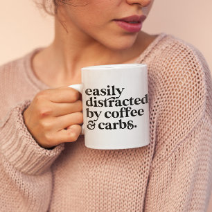 Anpassningsbar Roligt Modern Coffee Älskare Carbs  Två-Tonad Mugg