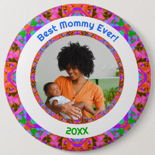 Anpassningsbar Roligt Mor's Day Best Mamma Now Ros Knapp