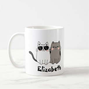 Anpassningsbar Roligt "My Childen Purr", svart och Kaffemugg