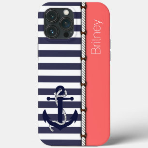 Anpassningsbar Roligt Navy Blue White Rand Coral