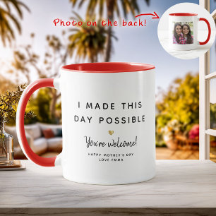 Anpassningsbar Roligt Photo Humor Guld Heart Mugg