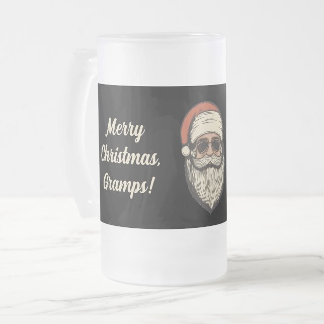 Anpassningsbar Roligt Retro Vintage Sunglasses San Frostat Ölglas (Framsida vänster)