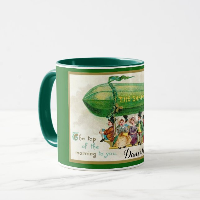 Anpassningsbar Roligt St patricks day Irish Zeppel Mugg (Framsida vänster)