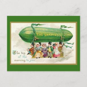Anpassningsbar Roligt St patricks day Irish Zeppel Vykort