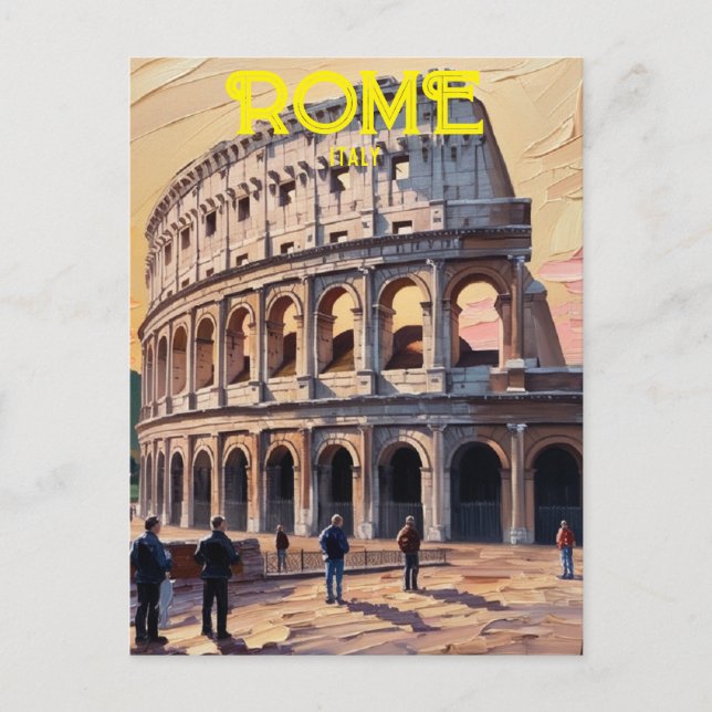 Anpassningsbar Rom Italien Colosseum Travel Art Vi Vykort (Framsida)