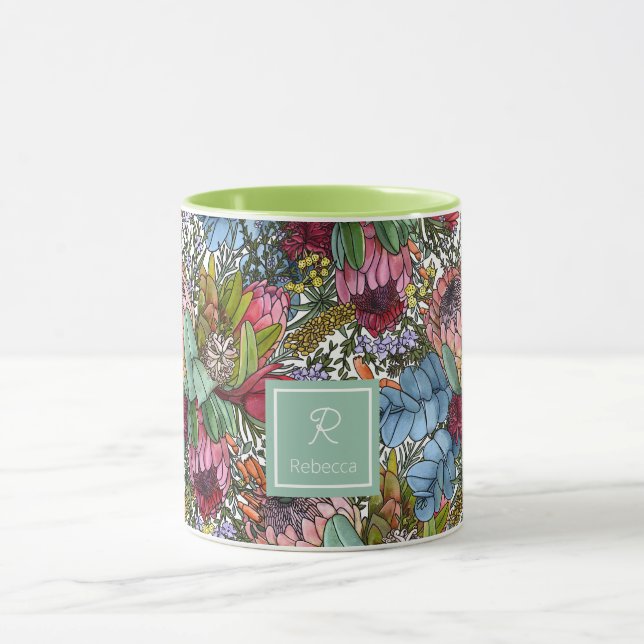Anpassningsbar Romantic Australian Summer Flowers Mugg (Center)