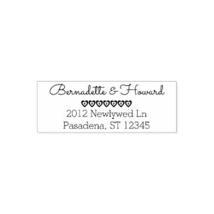 Anpassningsbar Romantic Bröllop   Returadress för  Självfärgande Stämpel