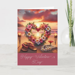 Anpassningsbar Romantic Hawaiian Postcard Tack Kort