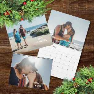 Anpassningsbar Romantic Kärlek Ord Par Foton Kalender
