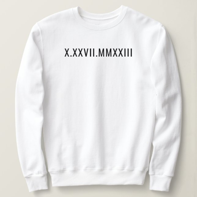 Anpassningsbar romersk årsdag för nyårsjubileum t shirt (Design framsida)