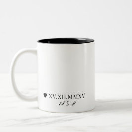 Anpassningsbar - romersk årsdag Två-Tonad mugg