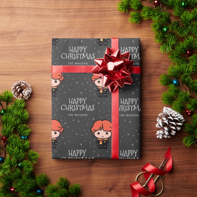 Anpassningsbar Ron Weasley Tecknad | Lycklig jul Presentpapper (Julgåva)