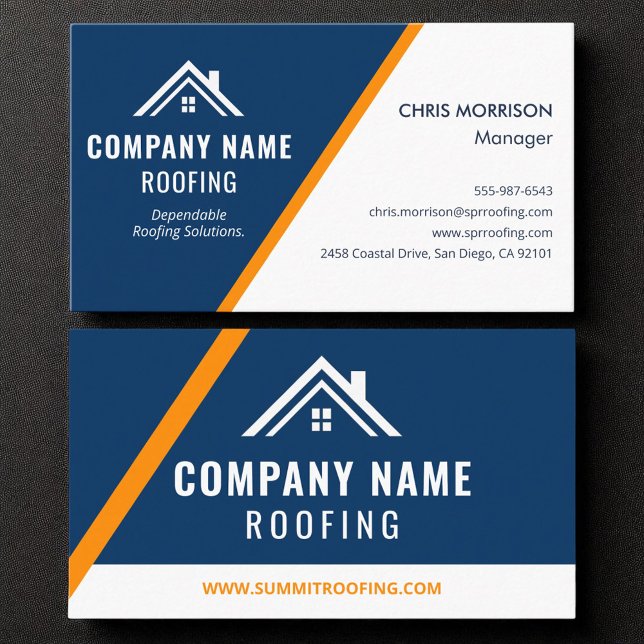 Anpassningsbar Roofing Contracor House Reair Compa Visitkort (Skapare uppladdad)