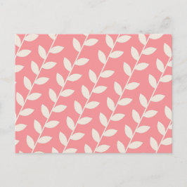 Anpassningsbar Rosa 70-tal Retro Löv Mönster Helg Vykort