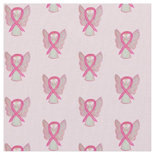 Anpassningsbar Rosa Awareness Ribbon Breast Cancer Tyg (Närbild)