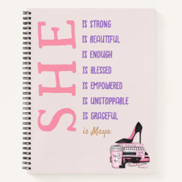 Anpassningsbar Rosa Bärbar dator Journal för stark