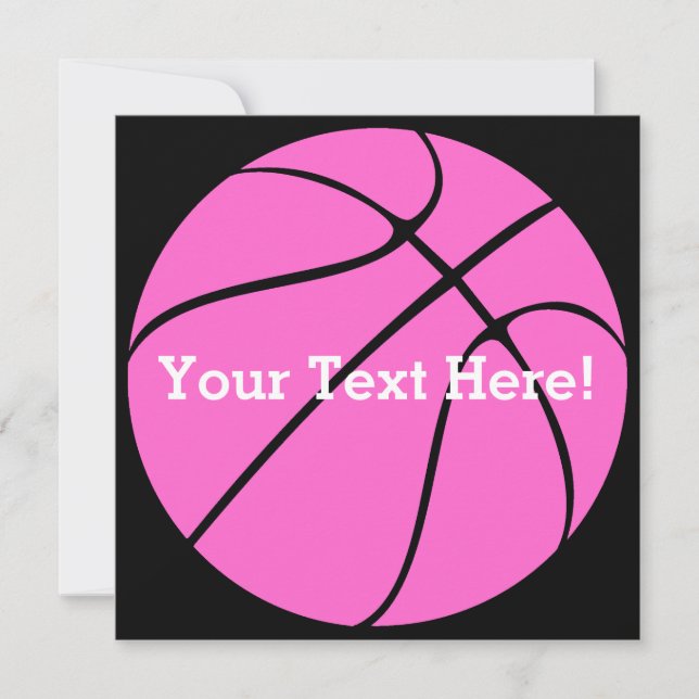 Anpassningsbar Rosa Basketball (Framsida)