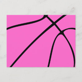 Anpassningsbar Rosa Basketball Vykort