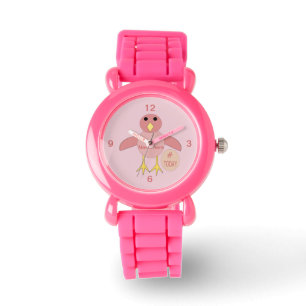 Anpassningsbar Rosa Birthday Girl Chick Kids Watch Armbandsur