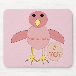 Anpassningsbar Rosa Birthday Girl Chick Mousepad Musmatta