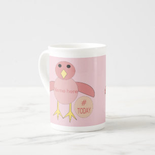 Anpassningsbar Rosa Birthday Girl Chick Mugg Benporslin Mugg
