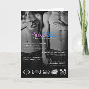 Anpassningsbar rosa & blå högtidlig hälsningskort helgkort