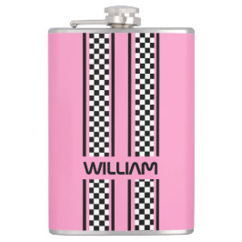 Anpassningsbar rosa & Black Tävling Sport Rand Fickplunta