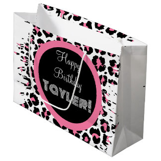 Anpassningsbar Rosa Black & White Cheetah Print