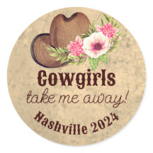 Anpassningsbar rosa blommigt Cowgirl