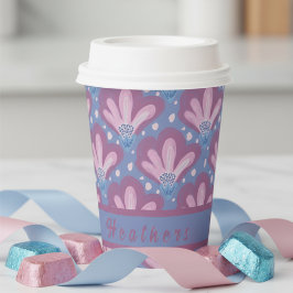 Anpassningsbar Rosa Blue Watercolor Blommigt