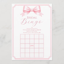 Anpassningsbar Rosa Bröllopsfest Bingo Present Spe