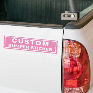 Anpassningsbar Rosa Bumper Sticker med din design Bildekal