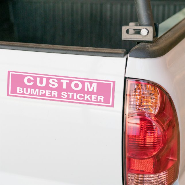 Anpassningsbar Rosa Bumper Sticker med din design Bildekal (På lastbil)