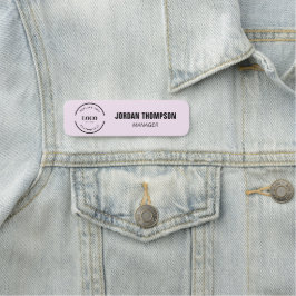 Anpassningsbar Rosa Business logotyp Employee ID Namnbricka