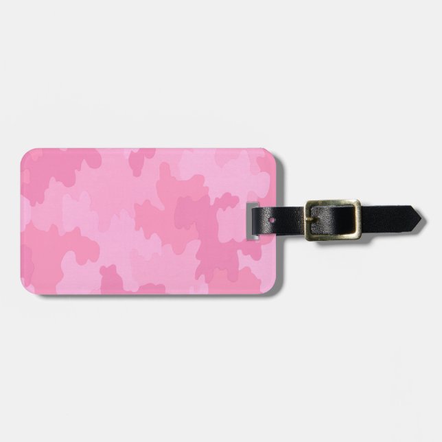 Anpassningsbar Rosa Camouflage Luggage Tag Bagagebricka (Horisontell Framsida)
